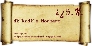 Ökrös Norbert névjegykártya